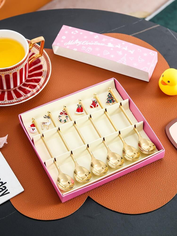 6pcs Christmas Pendant Spoon | SHEIN