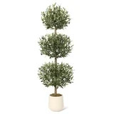 5FT Artificial Olive Tree, 3-Tier Spherical Design Faux Olive Tree with Moss & Inner Pot for Home... | Walmart (US)