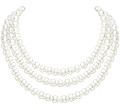 BABEYOND Round Imitation Pearl Necklace Vintage Multi Strands Necklace 20s Flapper Necklace for P... | Amazon (US)