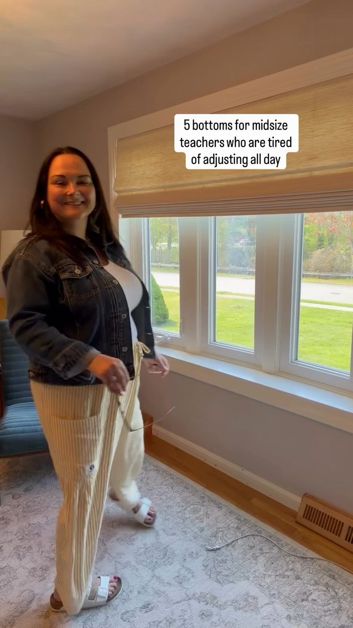 Five bottoms I reach for on repeat for work or errands or anything else. Everything is TTS. If in between sizes, size DOWN.

#LTKWorkwear #LTKMidsize #LTKootd