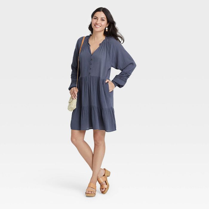 Women's Long Sleeve Button-Front Dress - Knox Rose™ | Target