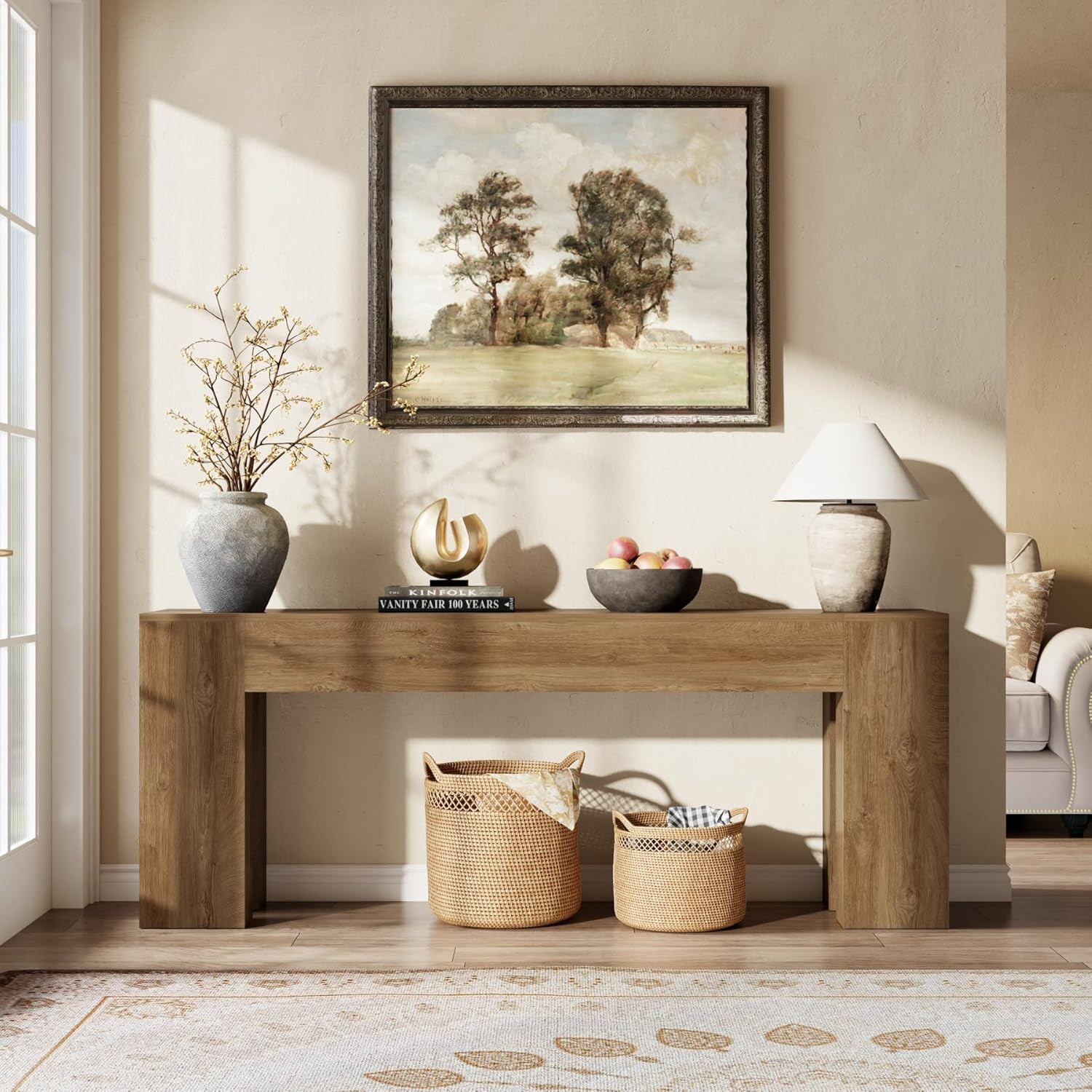 Extra Long Sofa Console Table for Entryway Living Room, 79-Inch Farmhouse Wood Behind Couch Table... | Amazon (US)