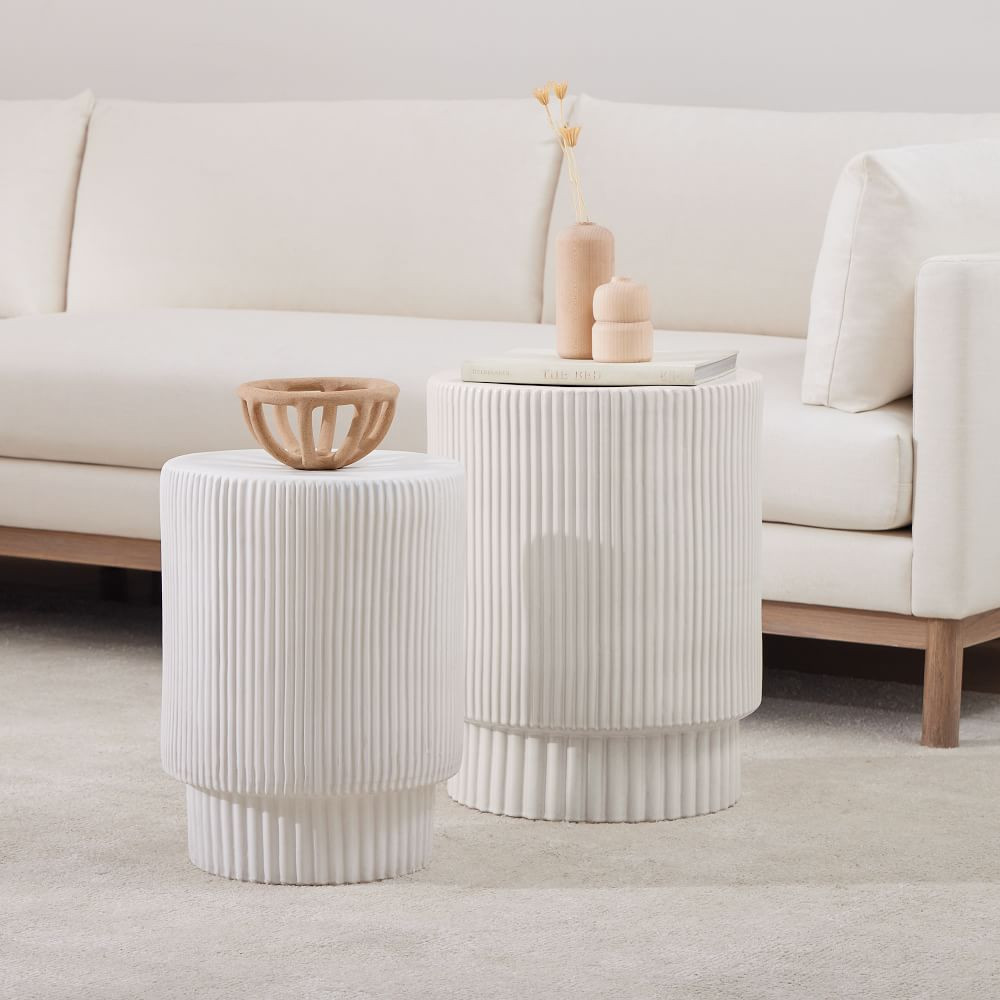 Fluted Side Table (13"&ndash;16") | West Elm (US)