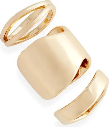 Open Edit Set of 3 Stackable Rings | Nordstrom | Nordstrom