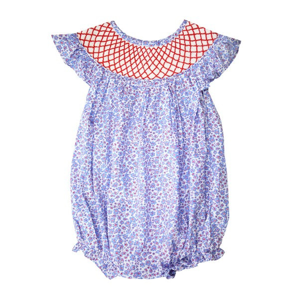 Cecilia Smocked Floral Bubble | The Bella Bean