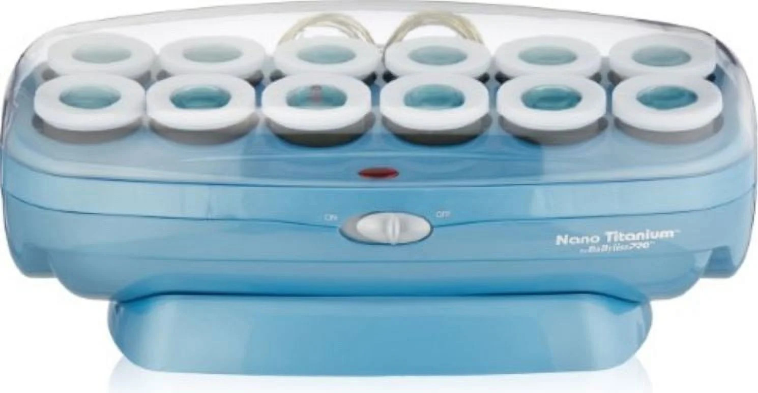 ($75 Value) BaBylissPRO Nano Titanium Ceramic Hair Rollers, Blue, 12 | Walmart (US)