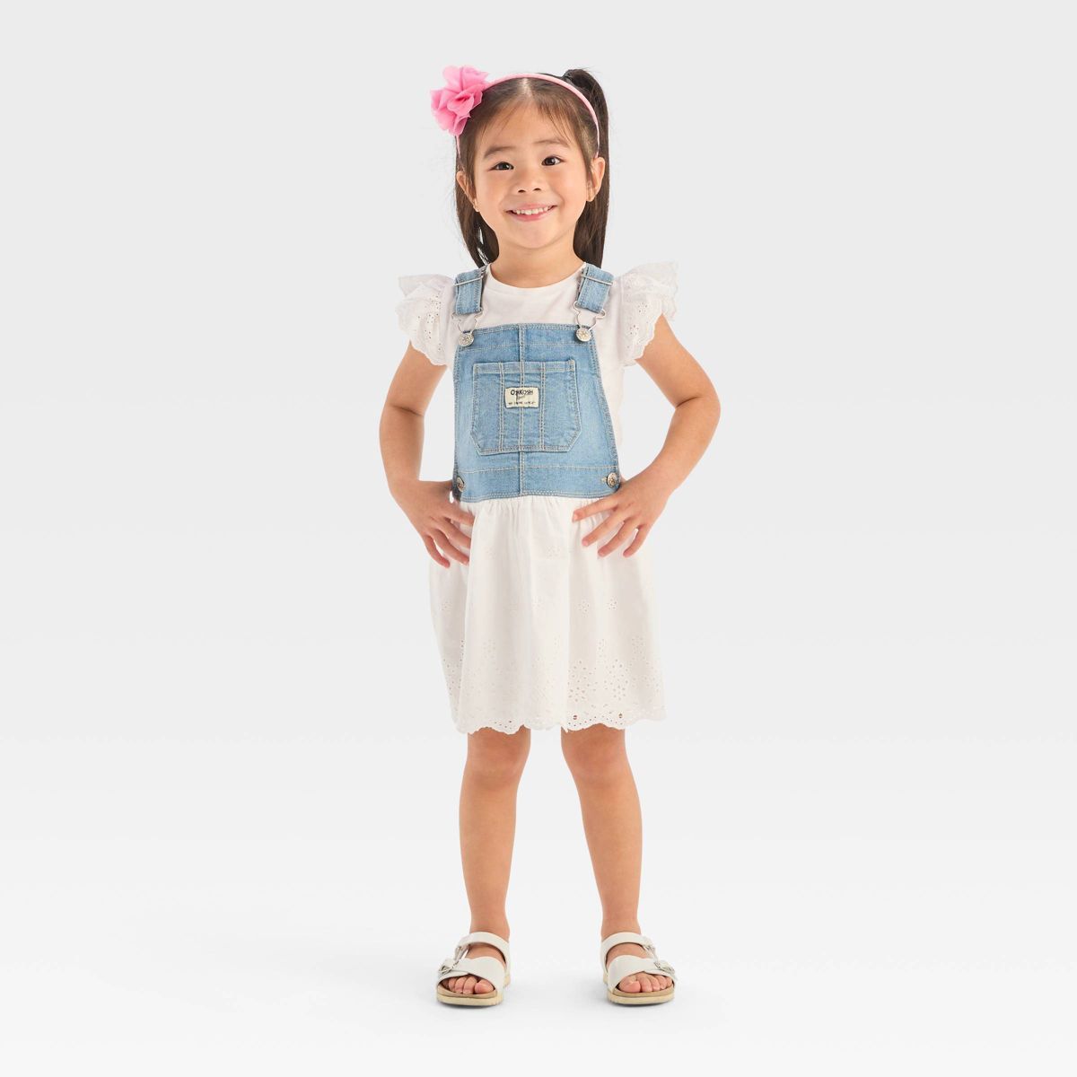 OshKosh B'gosh Toddler Girls' Lace Skirtall - White 3T | Target