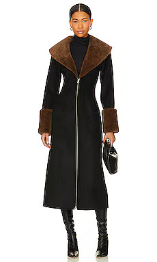 LPA Giovanna Coat in Black & Taupe from Revolve.com | Revolve Clothing (Global)