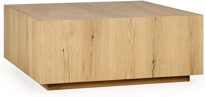 Kosas Home Layne 42" Modern Square Oak Wood Coffee Table Natural | Amazon (US)