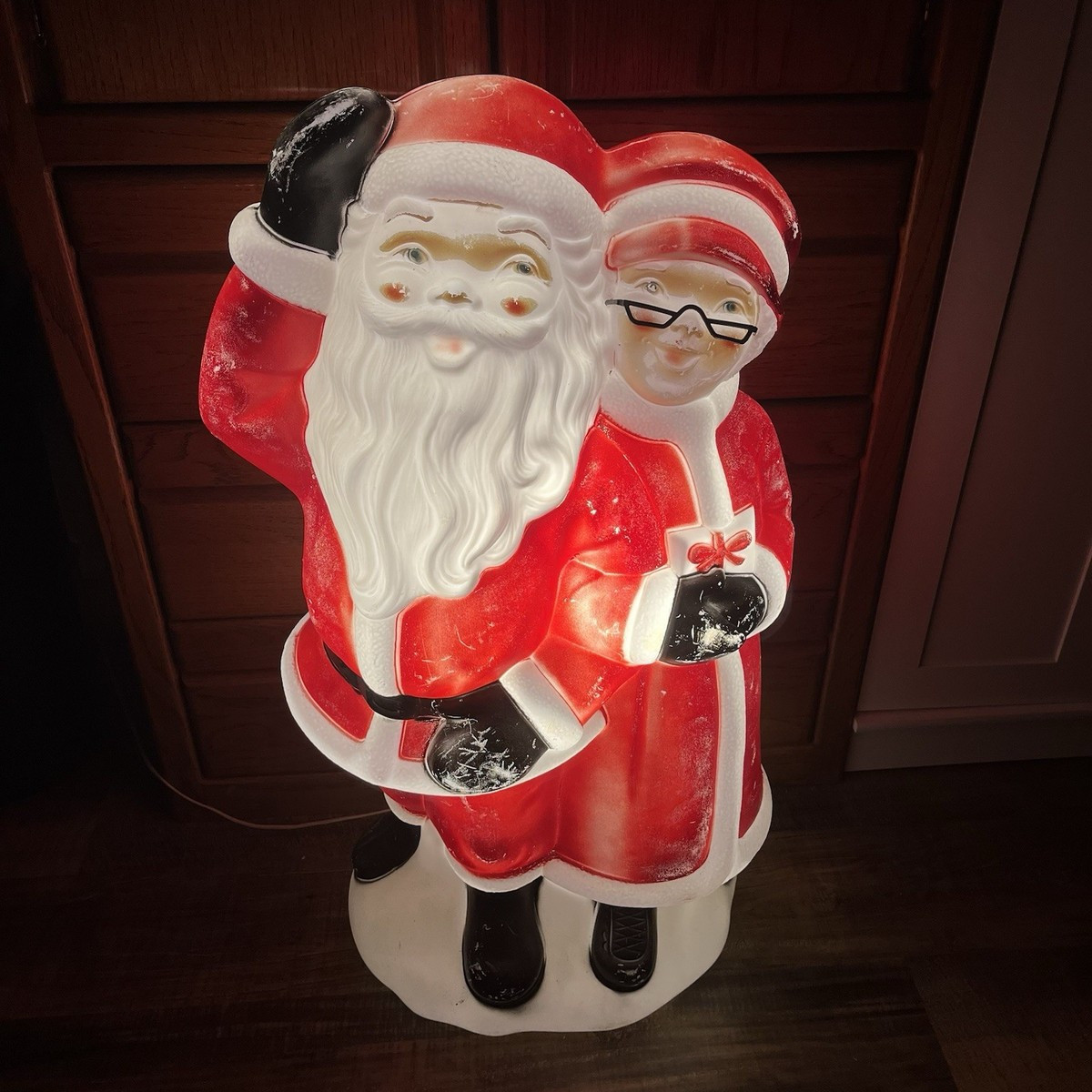 Vintage 1978 Empire Mr & Mrs Santa Claus Light Up 34" Blow Mold Rare w/glasses | eBay | eBay US