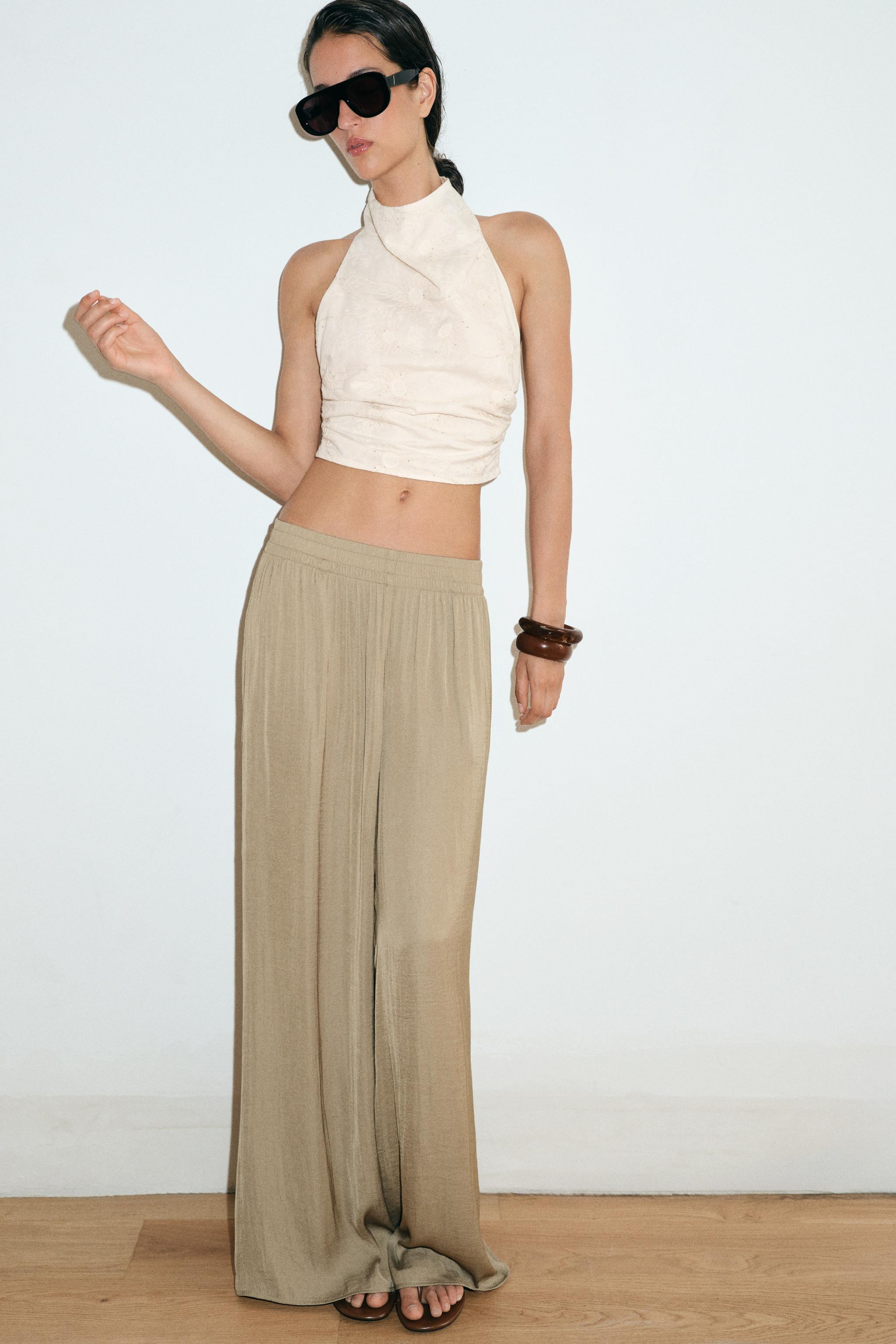 FLOWY WIDE LEG PANTS | Zara US