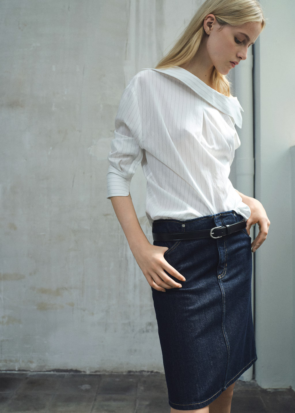 Midi denim skirt | Mango (US/MX/AU)