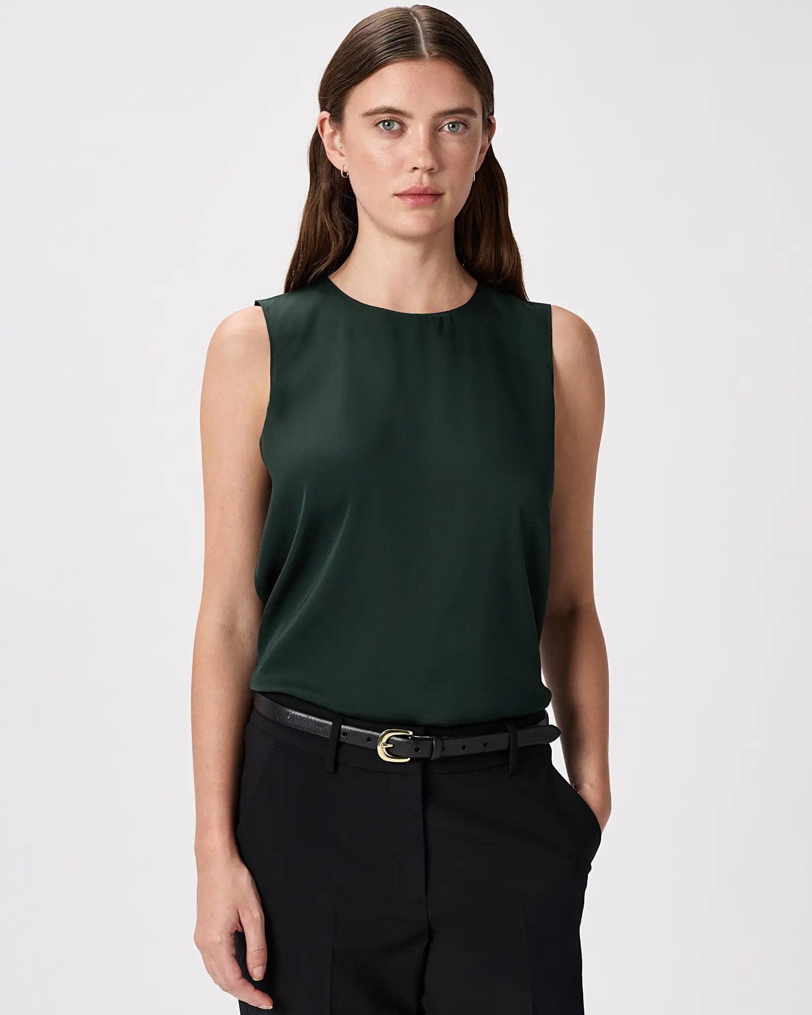 Washable Stretch Silk Shell Tank | Quince