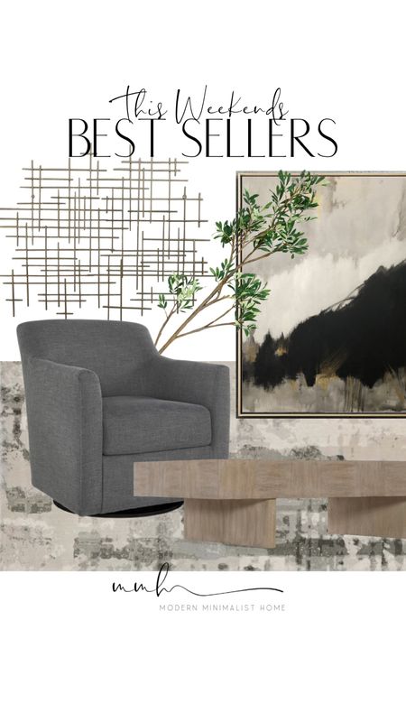 This Weekend’s Best Sellers Home Decor // MODERN HOME // MODERN MINIMALIST HOME // HOME DECOR // ROOM DECOR // COFFEE TABLE // SWIVEL CHAIR // MODERN WALL ART // GREENERY // STEMS // RUG

#LTKfindsunder100 #LTKhome #LTKstyletip