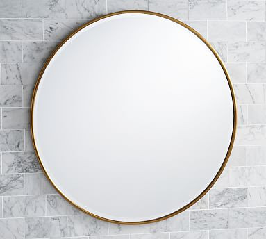 Vintage Round Mirror with D-Ring Mount | Pottery Barn (US)
