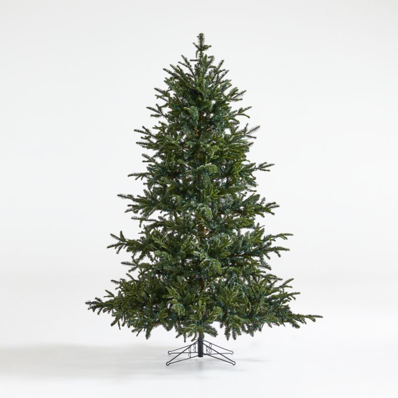 Faux Noble Fir Pre-Lit LED Christmas Tree with Multi-Color Lights 7.5' | Crate and Barrel | Crate & Barrel