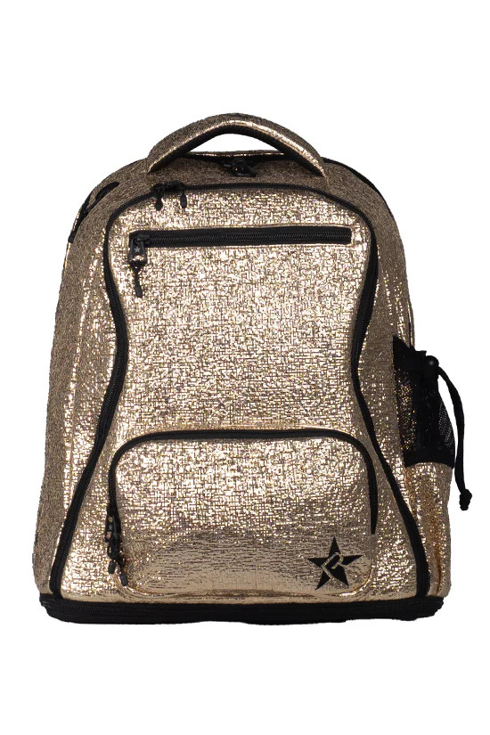 Tinsel in Gold Rebel Dream Bag Plus with Black Zipper | Rebel Athletic