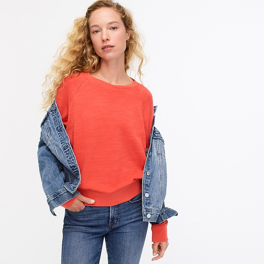 Crewneck pullover in vintage cotton terry | J. Crew US