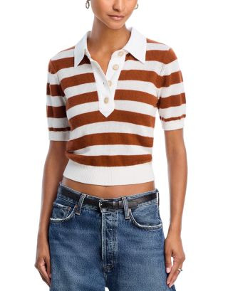 FRAME The Bold Stripe Polo Sweater  | Bloomingdale's Women | Bloomingdale's (US)