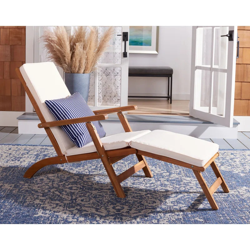 Barksdale Outdoor Acacia Chaise Lounge | Wayfair North America