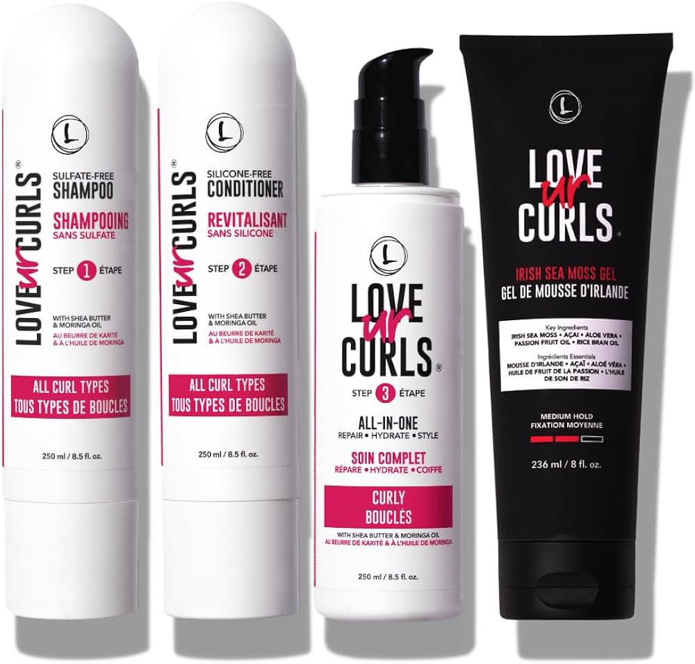 LUS (Love Ur Self) Ultra-Defining Curl Kit for Curly Hair Simplified Irish Sea Moss, Aloe Vera & ... | Amazon (US)