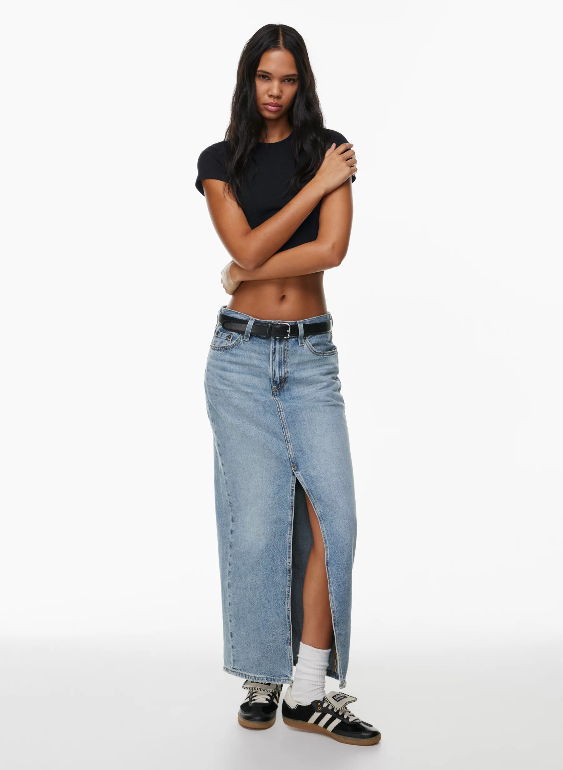 COLUMN JEAN SKIRT | Aritzia