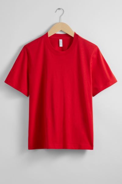 Losvallend T-shirt - Ronde hals - Korte mouwen - Rood - DAMES | H&M NL | H&M (DE, AT, CH, NL, FI)