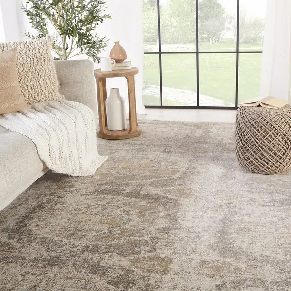Airi Medallion Gray/ Beige Area Rug | Bed Bath & Beyond