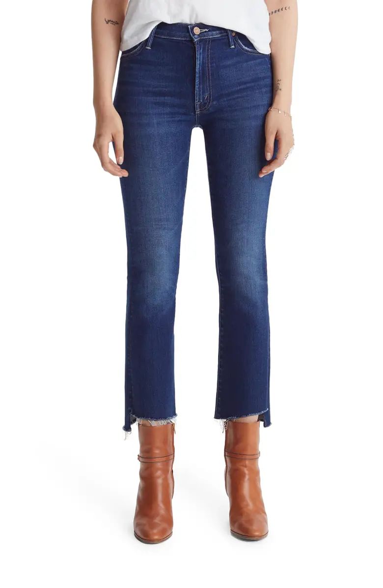 MOTHER The Insider High Waist Crop Step Fray Jeans | Nordstrom | Nordstrom