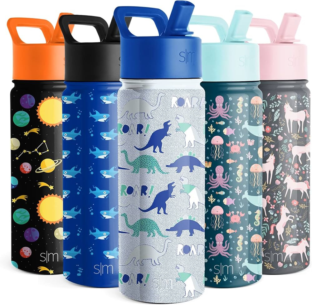 Simple Modern Kids Water Bottle with Straw Lid | Insulated Stainless Steel Reusable Tumbler for T... | Amazon (US)