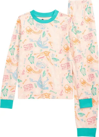 Kids' Glow in the Dark Fitted Two-Piece Pajamas | Nordstrom