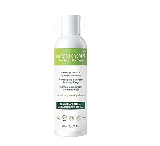Ecotools Makeup Cleaner for Brushes, Brush and Sponge Cleansing Shampoo, 6 oz (Packaging May Vary... | Amazon (US)