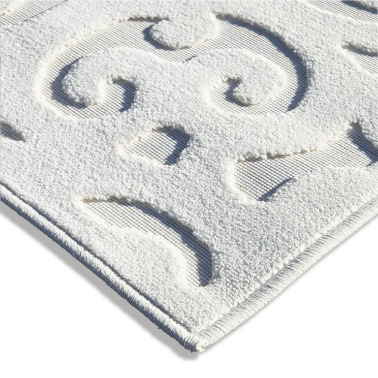 My Texas House Irongate, Transitional, Damask, Indoor/ Outdoor Area Rug, Natural, 5'3" x 7'6" | Walmart (US)