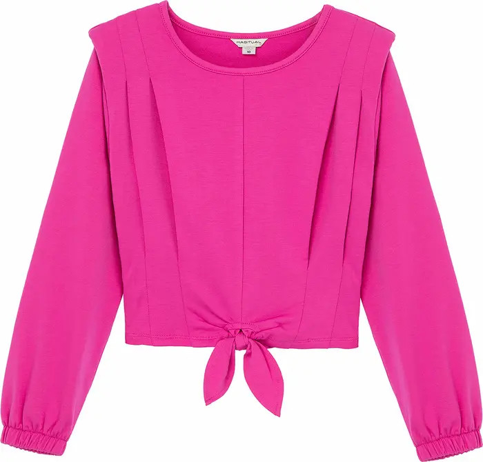 Habitual Girl Kids' Tie Detail Long Sleeve Top | Nordstrom | Nordstrom