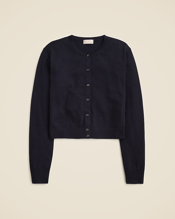 Featherweight cashmere shrunken cardigan sweater | J. Crew US