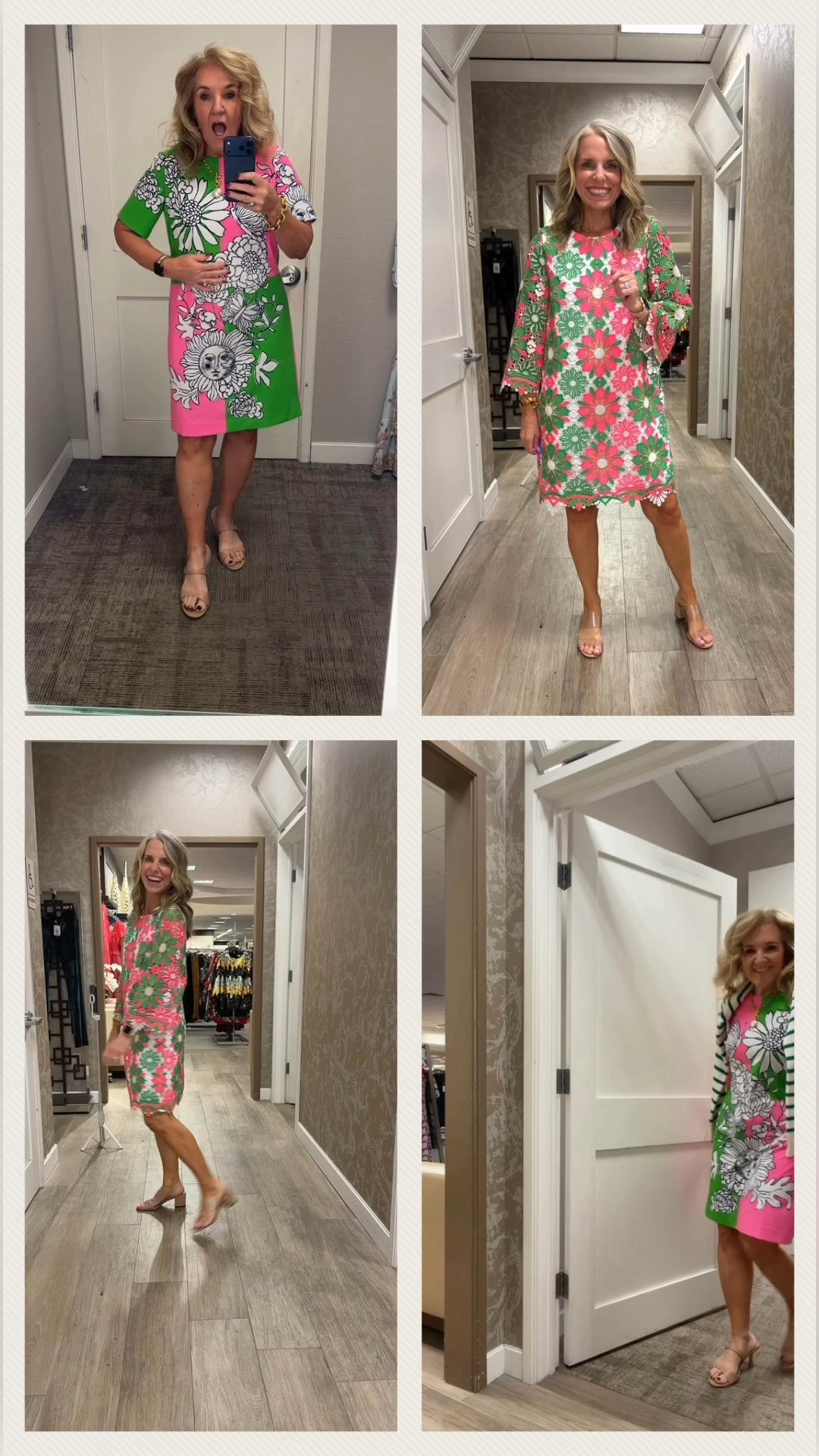 Lilly Pulitzer is just classic. And of course in the pink and green! The lace seemed to run big. The ponte knit I did size up to get a little extra length. I’m in a 10 


Easter dress vacation dress reunion dress 

#LTKOver40 #LTKPetite #LTKWedding
