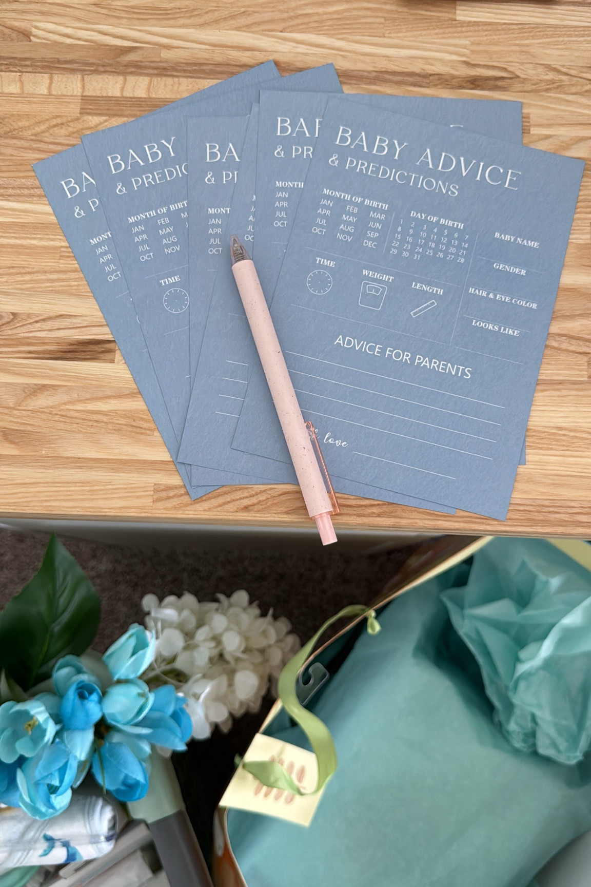 These cards were such a fun idea to put out around my shower for guests to fill out! I loved going through and reading them all last night 🥹

#LTKFindsUnder50 #LTKBaby #LTKParties