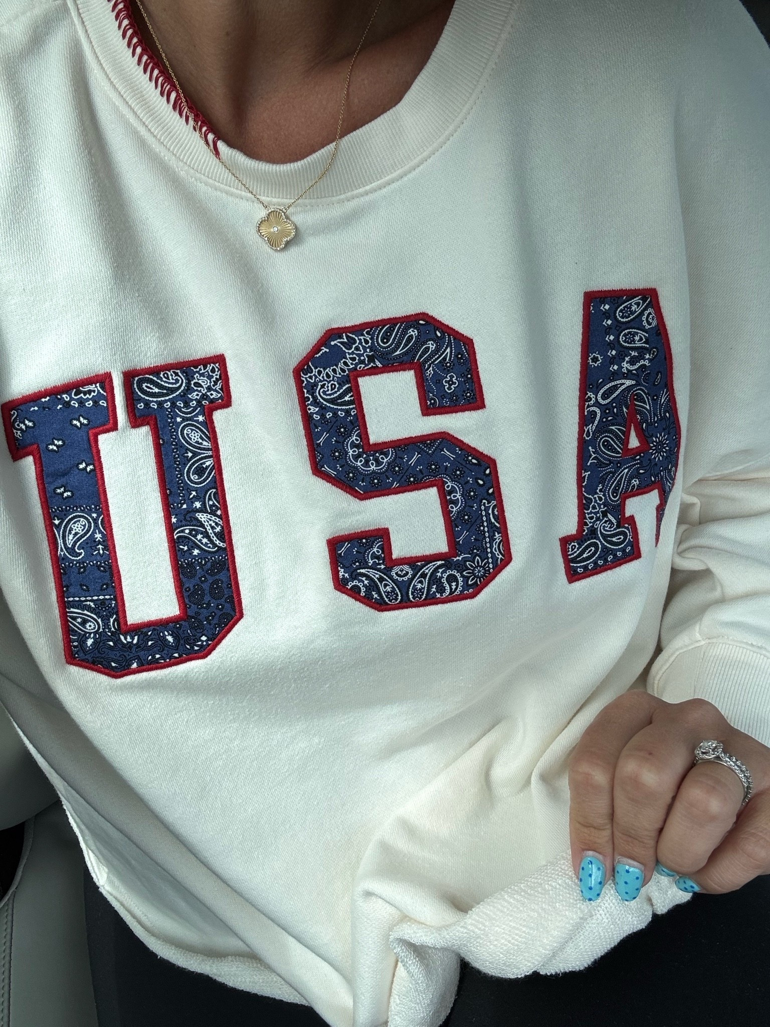 Patriotic USA sweatshirt- so comfy! @Target 

TTS: medium

#LTKSaleAlert #LTKgrwm #LTKootd