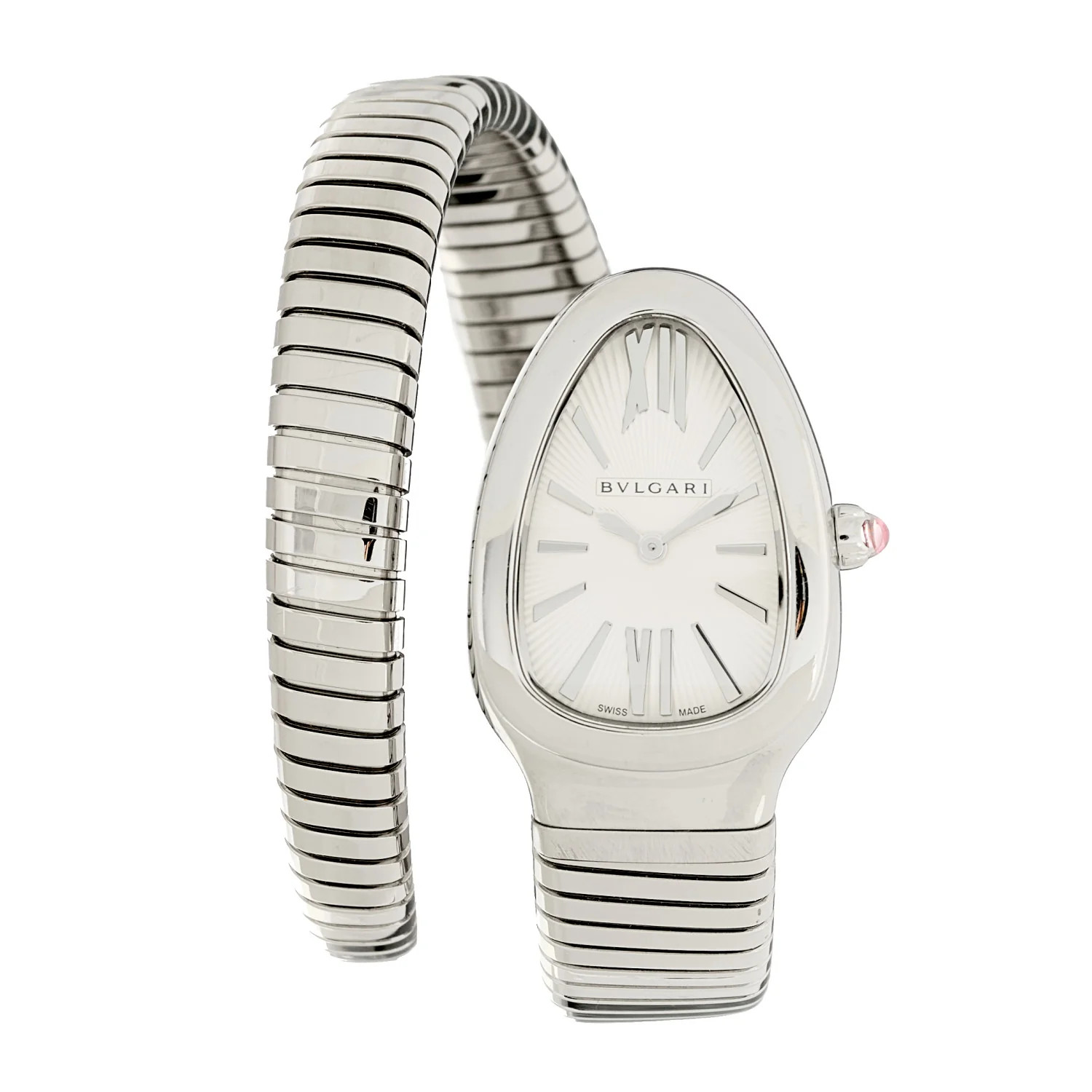 Bulgari Stainless Steel 35mm Serpenti Tubogas Quartz Watch 1688957 | FASHIONPHILE (US)