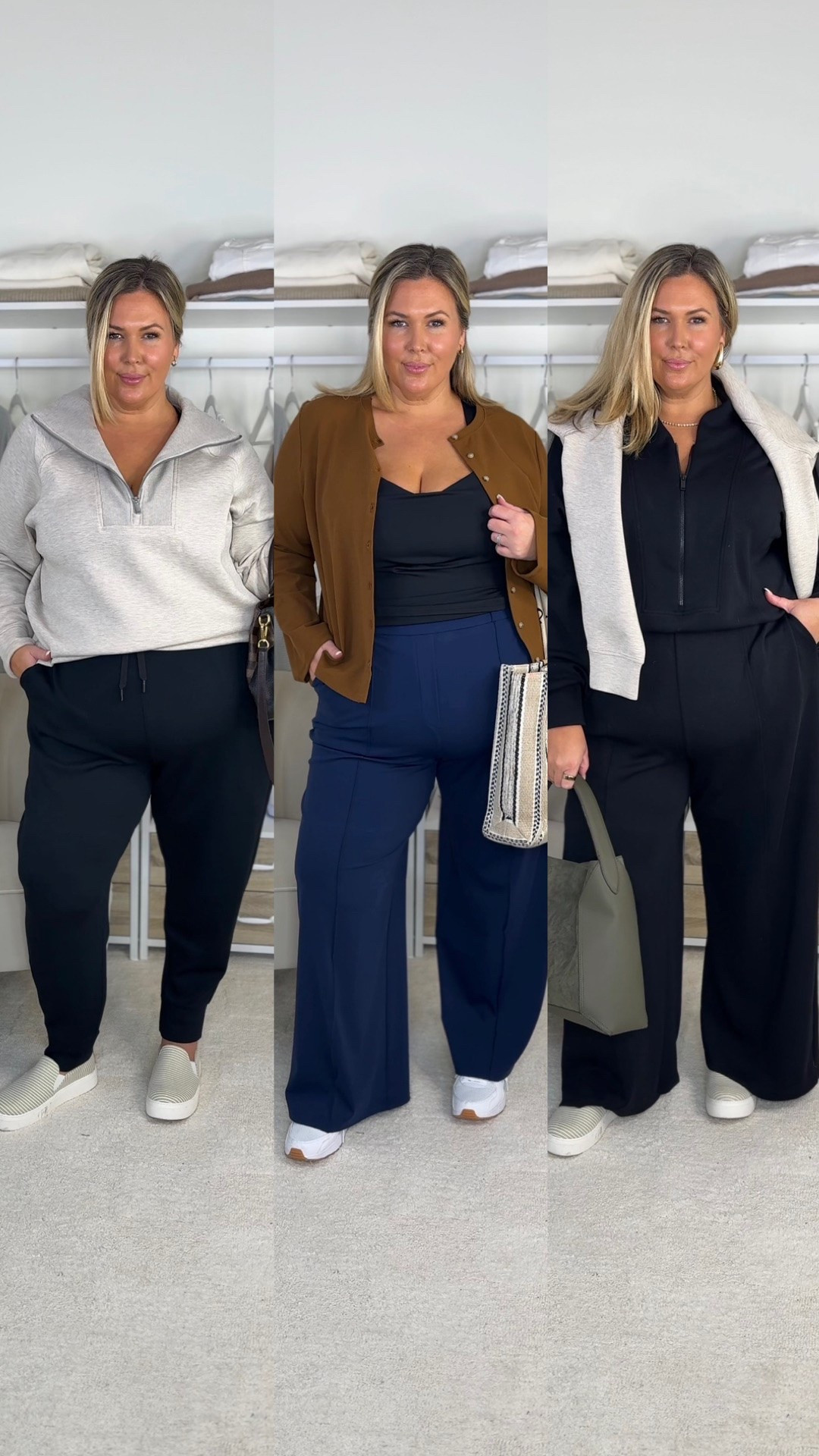 These new @Spanx fall pieces are SO GOOD OMG !! Wearing a 2X in all except for the slim jogger and jumpsuit are 3x, and I recommend sizing up one! The tunic runs true but I sized up to 3x for length!

#LTKSeasonal #LTKPlusSize #LTKMidsize