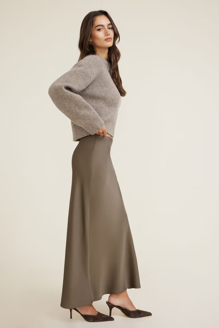 Satin Maxi Skirt | Dynamite Clothing