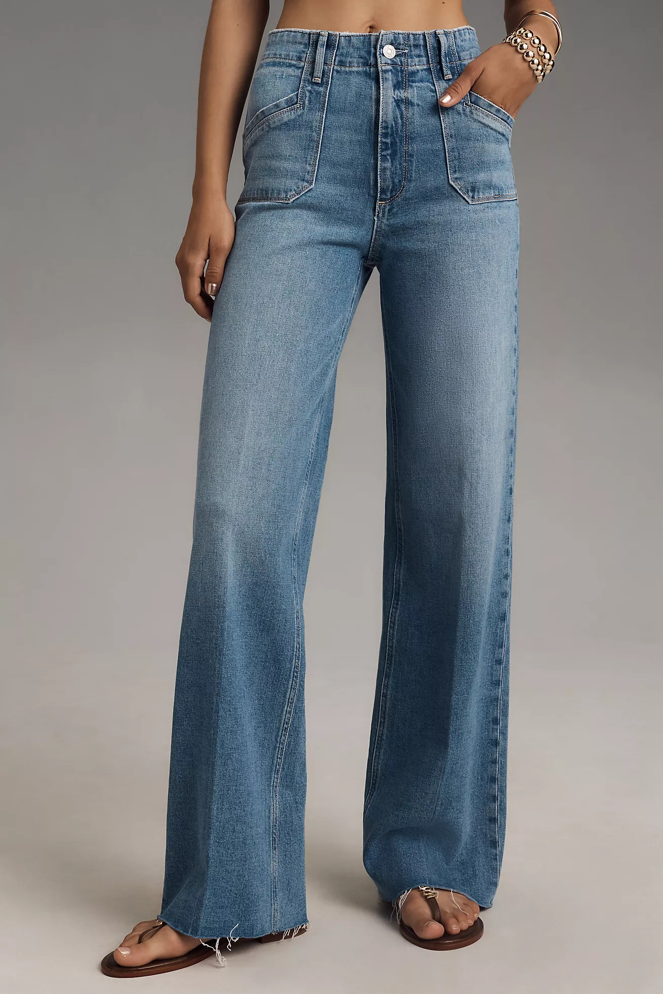 PAIGE Anessa High-Rise Wide-Leg Jeans | Anthropologie (US)