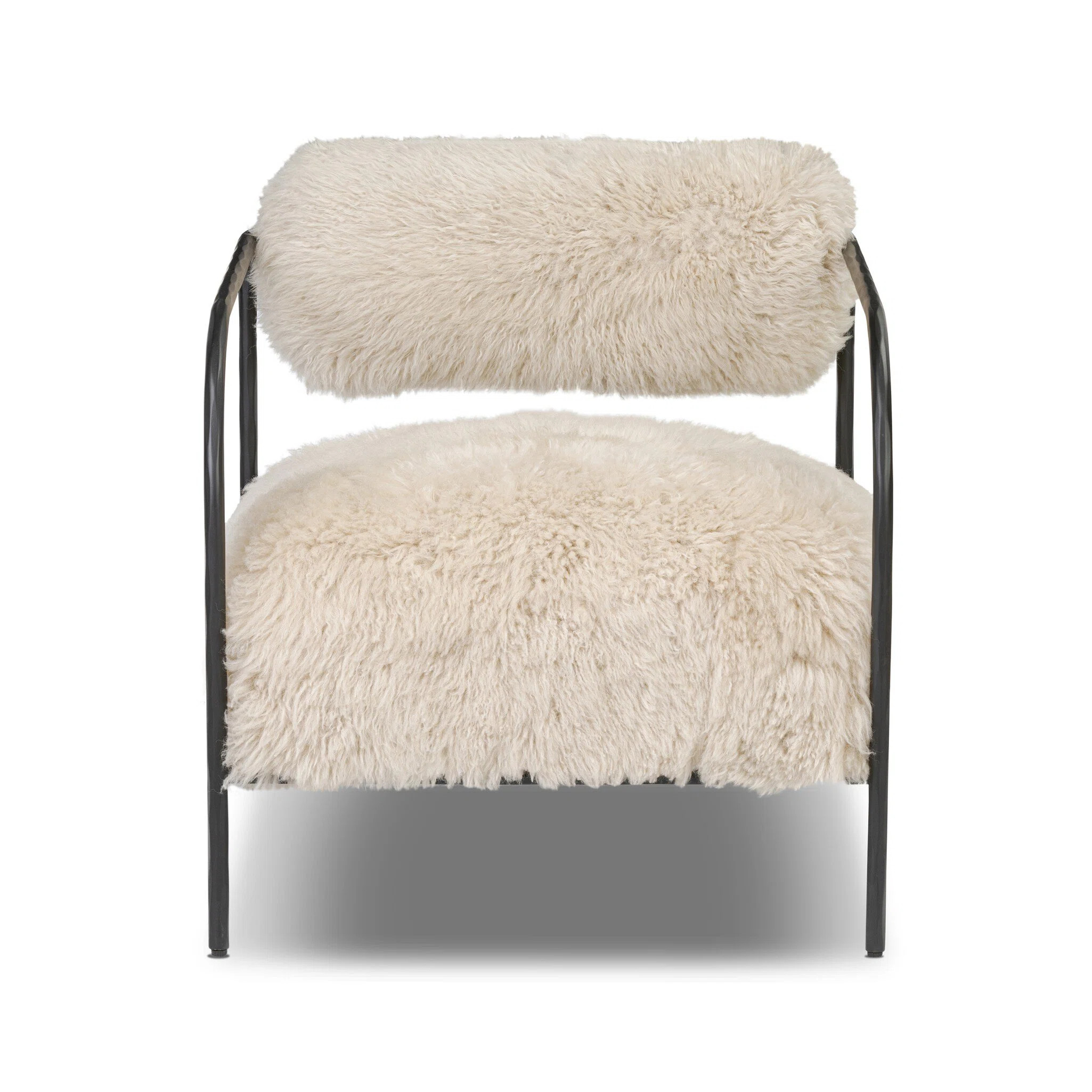Fenn Chair-Champagne Mongolian Fur | Wayfair North America