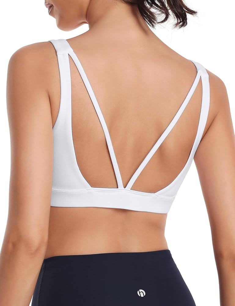 HeyNuts Wonder Sports Bras for Women Medium Support Yoga Bras Workout Bras with Removable Pads,A-... | Amazon (US)
