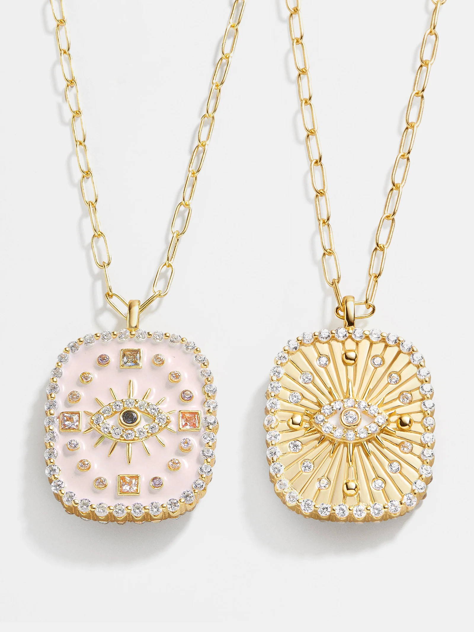 Evil Eye 18K Gold Medallion Necklace | BaubleBar (US)