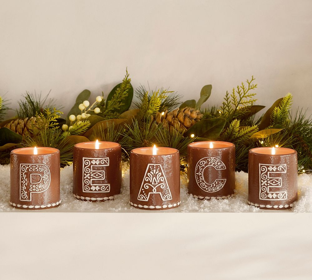 Gingerbread Alphabet Candle | Pottery Barn (US)
