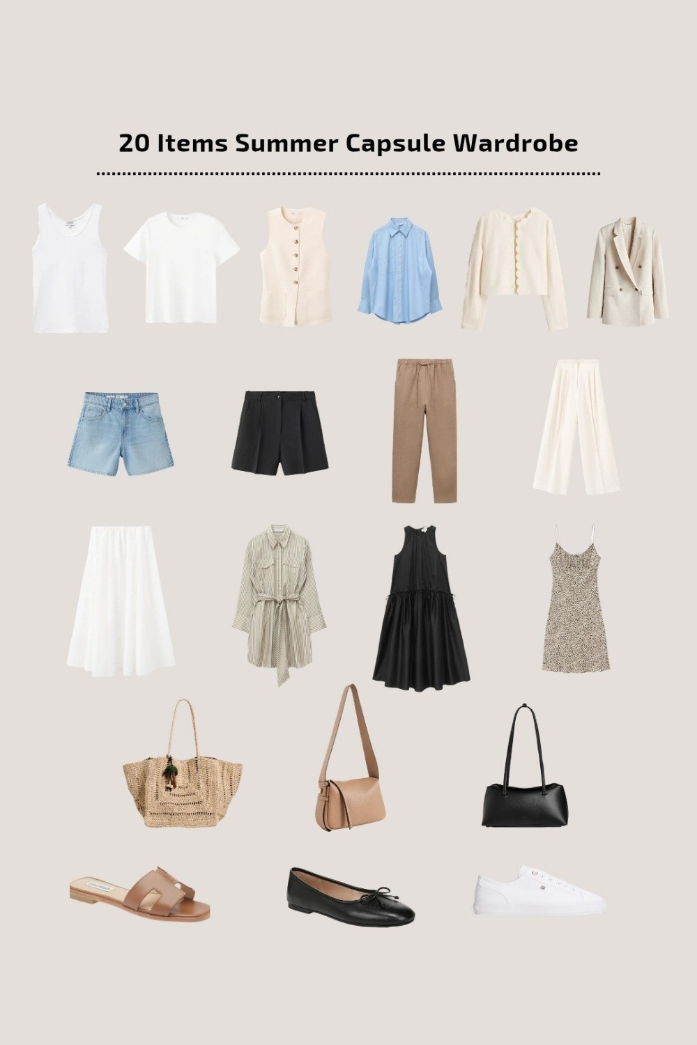 This is your ultimate Summer Capsule wardrobe made up of just 20 clothing pieces for endless outfit options! ✨

#LTKootd #LTKTravel #LTKSeasonal