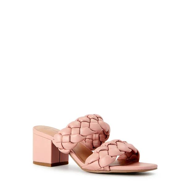 Time and Tru Women’s Braided Heel Sandals - Walmart.com | Walmart (US)