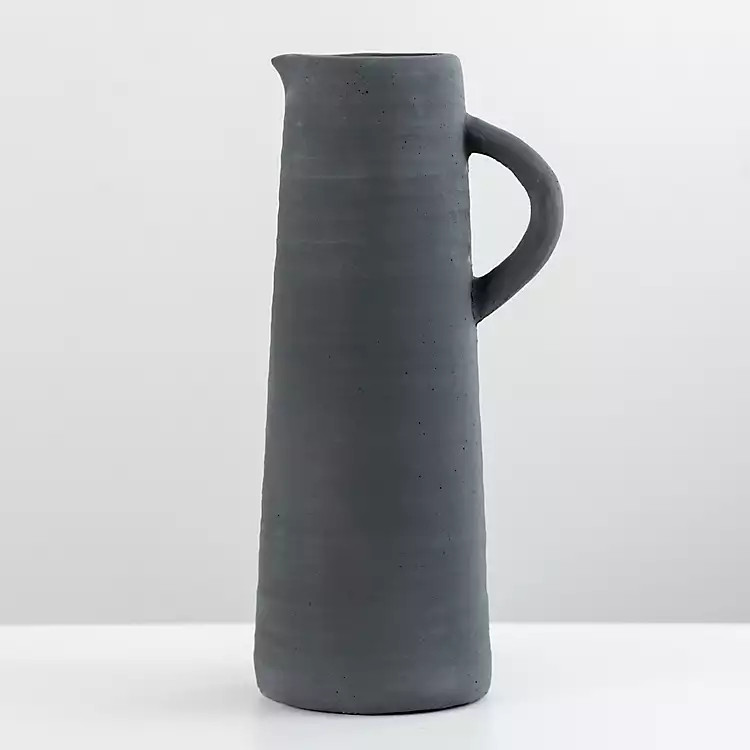New! Matte Charcoal Pitcher Vase, 17 in. | Kirkland's Home
