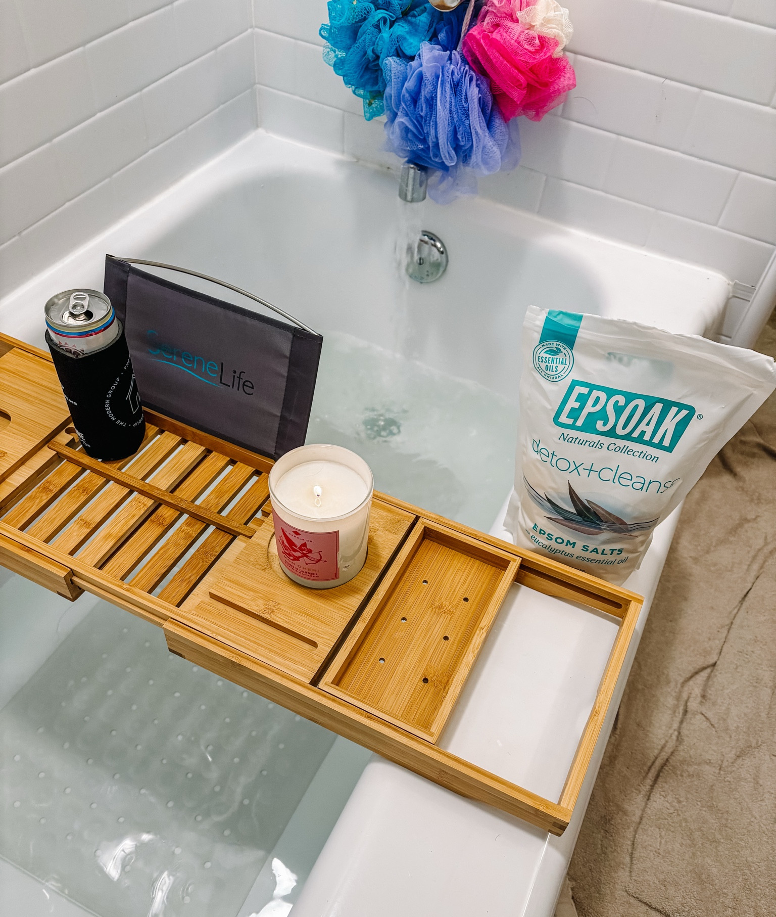 Time to relax in a hot detox bath!! Loving my bamboo bath caddy! It’s adjustable to fit any size tub. There’s a place for your cocktail, book, candle and phone! 🛀🏻 🫧 
Currently 30% off and under $25!!

#LTKHome #LTKFindsUnder50 #LTKSaleAlert